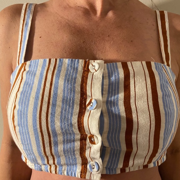 Large Forever 21 - Stripped - 2 Piece Pant Suit - Picture 2 of 2